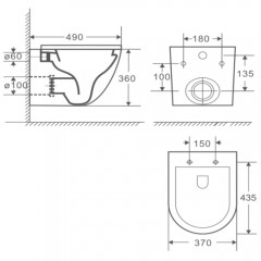 Инсталляция OLI 80 Eco 886914RDOO + унитаз Fubini FB001 Victoria безободковый с сиденьем