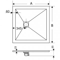 Поддон из искусственного камня RGW Stone ST-W 100x100 16152010-01