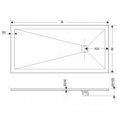 Поддон из искусственного камня RGW Stone ST-G 120x70 16152712-02