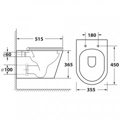 Инсталляция Geberit Duofix 458.125.21.1 + унитаз OWL Vind Ruta-H OWLT190304 безободковый с сиденьем