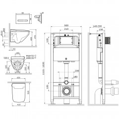 Инсталляция с унитазом Am.Pm Inspire 2.0 IS450A38.CCC50A