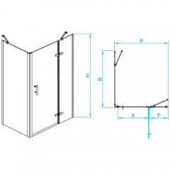 Душевое ограждение RGW Passage PA-77B R 90x110 41087791-084R