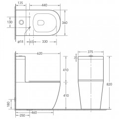Унитаз SantiLine SL-5016 безободковый