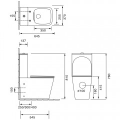 Унитаз SantiLine SL-5017 безободковый