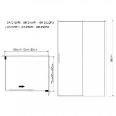 Душевое ограждение Grossman Fly GR-D120-P80Fl1