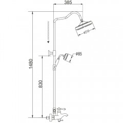 Душевая система Rose R0136Q