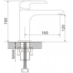 Смеситель для раковины Rose R2101F-1