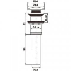 Донный клапан Rose RS11