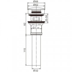 Донный клапан Rose RS12