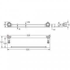 Полка стеклянная Rose RG1119