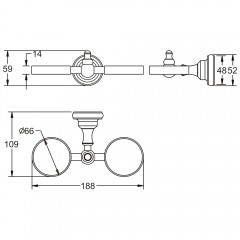 Стакан двойной Rose RG1122Q