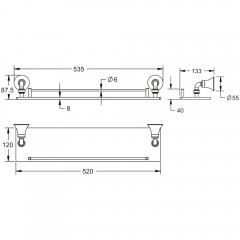 Полка стеклянная Rose RG1219