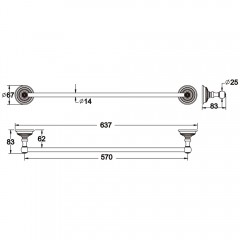 Полотенцедержатель Rose RG1417Q