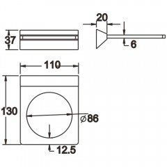 Ёршик для унитаза Rose RG1600