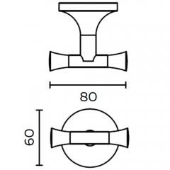 Крючок двойной AltroBagno Corposo 081010 Or