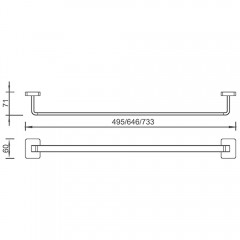 Полотенцедержатель AltroBagno Quadro 081308 Cr