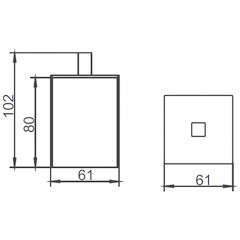 Косметическая ёмкость AltroBagno Beni aggiuntivi CBJ 083001 Cr