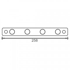 Планка с 4-мя крючками AltroBagno Beni aggiuntivi RH 081008-4 Cr