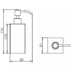 Дозатор жидкого мыла AltroBagno Beni aggiuntivi SD 080301 Cr