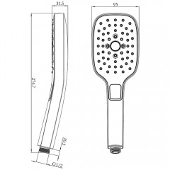 Ручной душ AltroBagno Beni aggiuntivi HS 070801 Cr