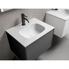 Тумба с раковиной AltroBagno Trento 600 black