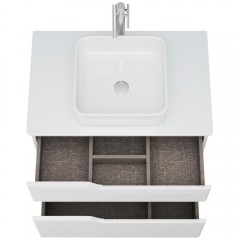 Тумба с раковиной OWL Hella cristal 80 белый