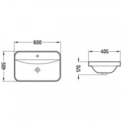 Раковина врезная CeramaLux 78699