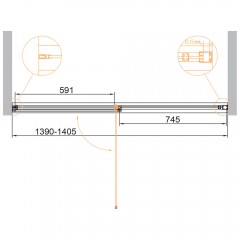Душевая дверь Cezares Urban URBAN-B-12-140-C-CR