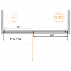 Душевая дверь Cezares Urban URBAN-B-12-150-C-CR