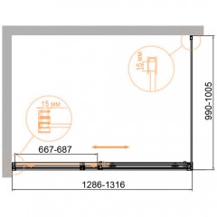 Душевой угол Cezares Duet Soft-M DUET SOFT-M-AH-1-130/100-C-Cr