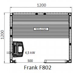 Финская сауна Frank F802 кедр