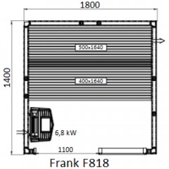 Финская сауна Frank F818 кедр