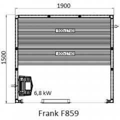 Финская сауна Frank F859 кедр