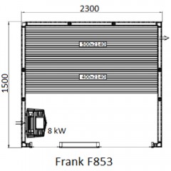 Финская сауна Frank F853 кедр