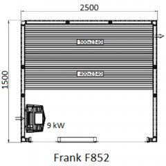 Финская сауна Frank F852 кедр