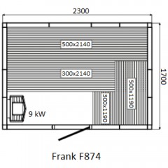 Финская сауна Frank F874 кедр