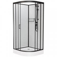 Душевая кабина Frank F400 black без крыши