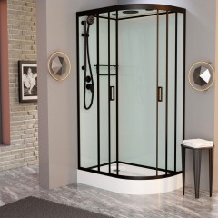Душевая кабина Frank F412L M black