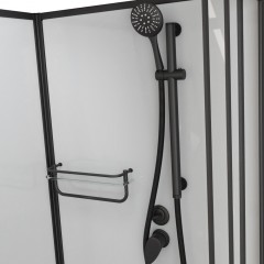 Душевая кабина Frank F408 M black без крыши