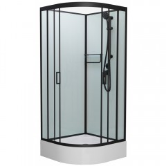 Душевая кабина Frank F409/1 M black без крыши