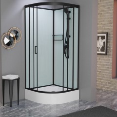 Душевая кабина Frank F409/1 M black без крыши