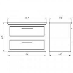 Комплект мебели ASB-Mebel Белмонти 85 белый