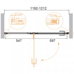 Душевая дверь Cezares Bellagio BELLAGIO-B-12-120-C-BORO