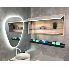 Шкаф подвесной Comforty Клеон 120 белый/дуб дымчатый