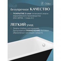 Ванна чугунная Delice France Parallel 170x80 DLR220502