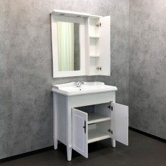Тумба с раковиной Comforty Палермо 80 белый глянец