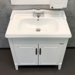 Тумба с раковиной Comforty Палермо 80 белый глянец