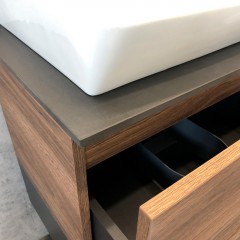 Комплект мебели Comforty Штутгарт 60 дуб тёмно-коричневый (раковина 9055RA-50)