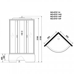Душевая кабина Niagara Classic NG-6707-14G