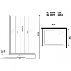Душевая кабина Niagara Classic NG-33974-14QBKG